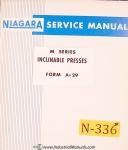 Niagara-Niagara M Series, Inclinable Press Service Manual 1964-M-01